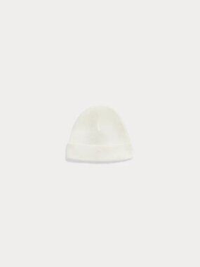 Bonpoint baby hat milk white newborn NWT